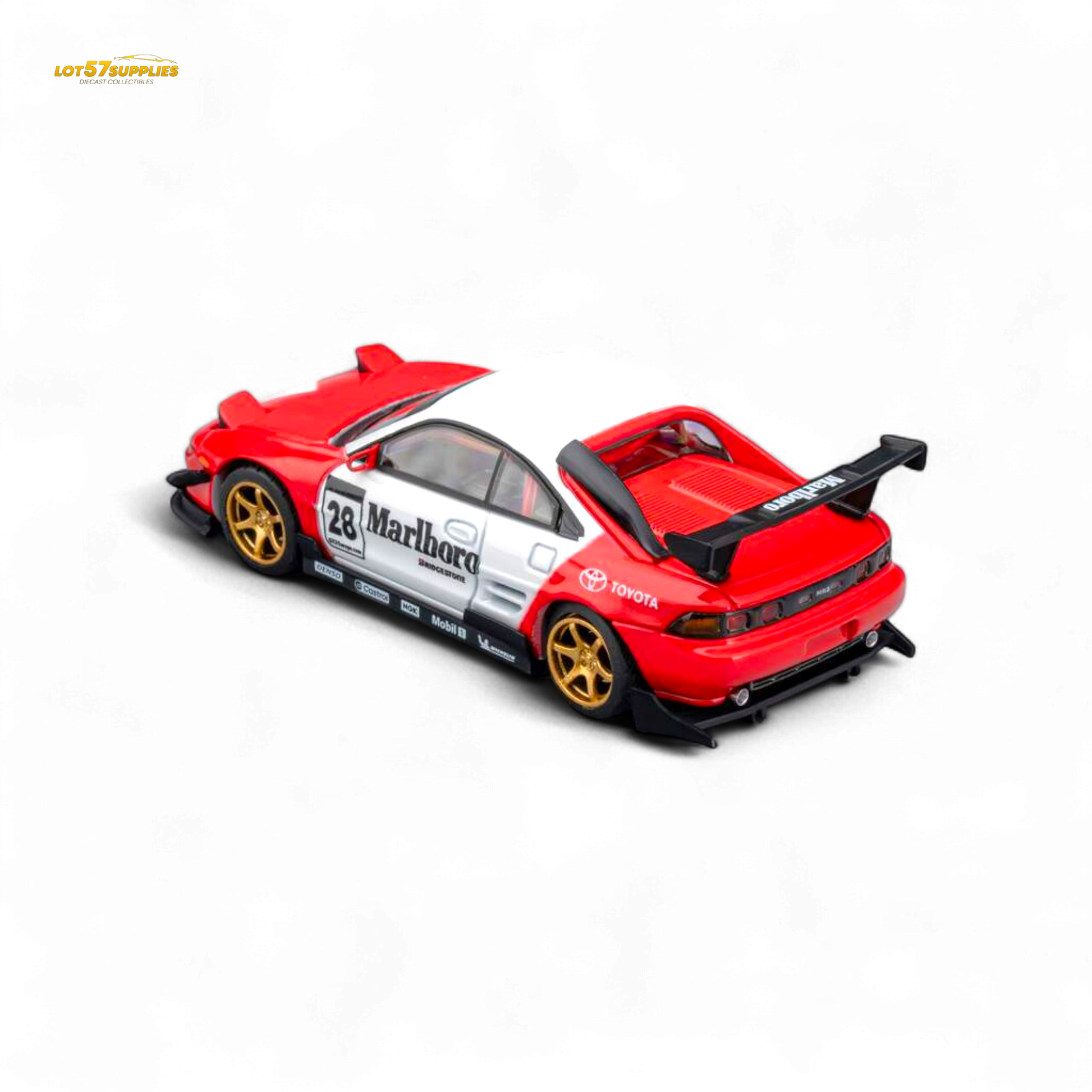 Pre-order MicroTurbo Toyota MR2 diecast model in Marlboro livery, featuring detailed 1:64 scale Toyota sports car.