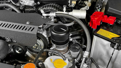 PERRIN black oil filter cover for WRX, BRZ, and GR86 by JDMuscle