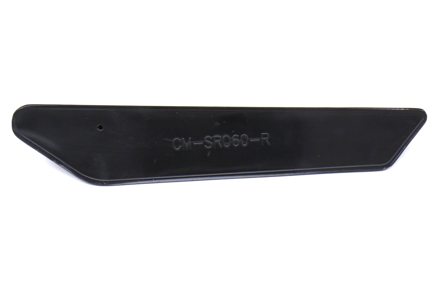 OLM Gloss Black JDM Style Canards for 2015-2021 Subaru WRX and STI aero parts, mounted on the vehicle's front fenders.