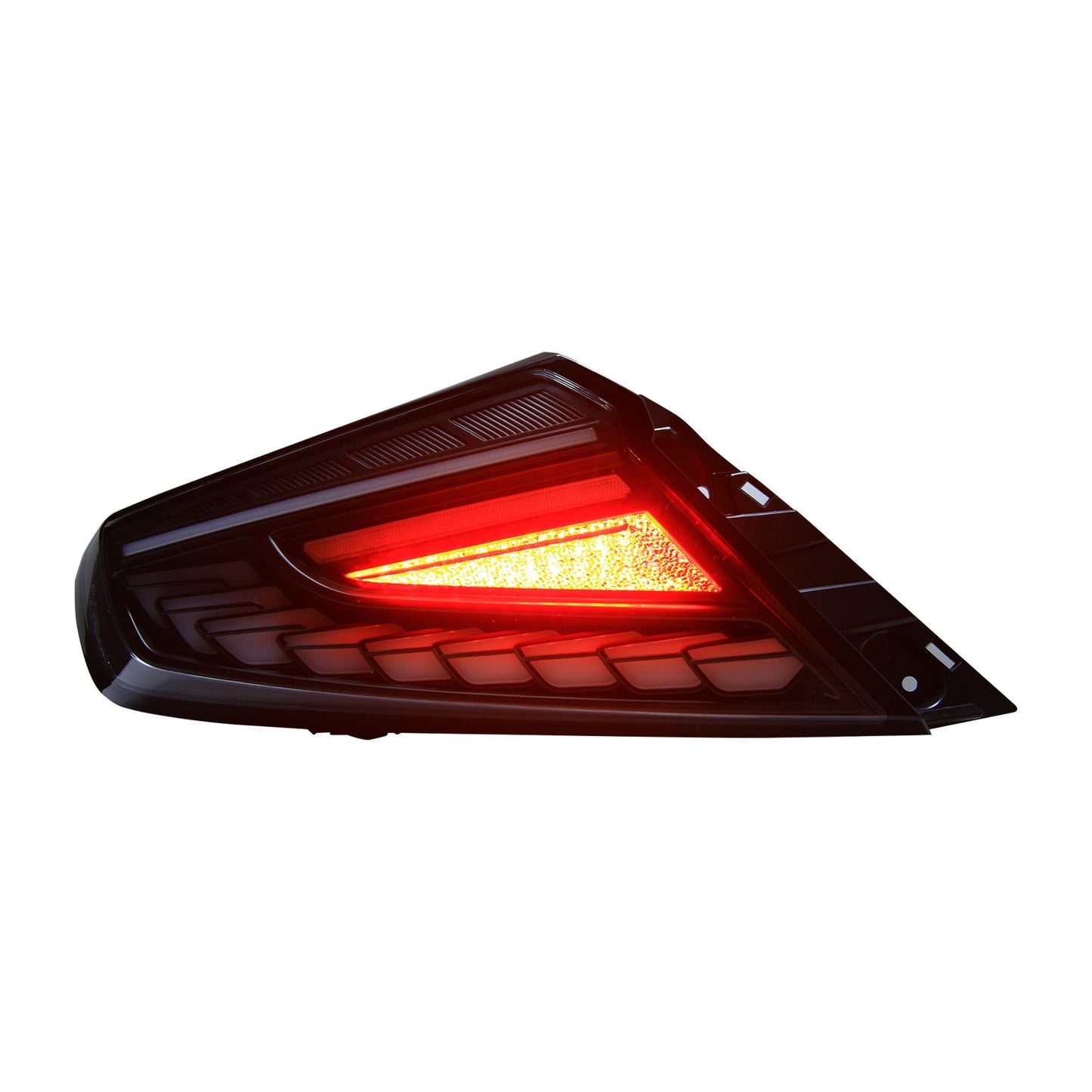 OLM Phantom-Spec LED taillights with clear lens and white optic for 2022+ Subaru WRX rear view