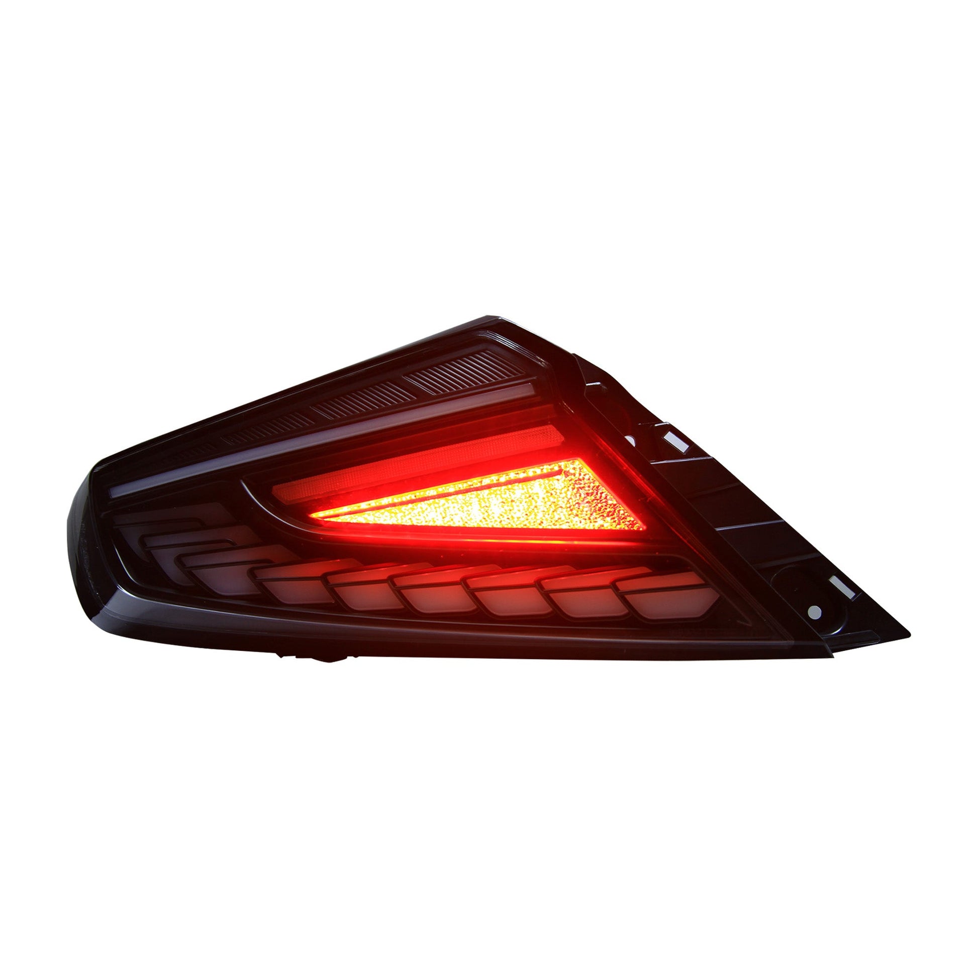 OLM Phantom-Spec LED taillights with clear lens and white optic for 2022+ Subaru WRX rear view