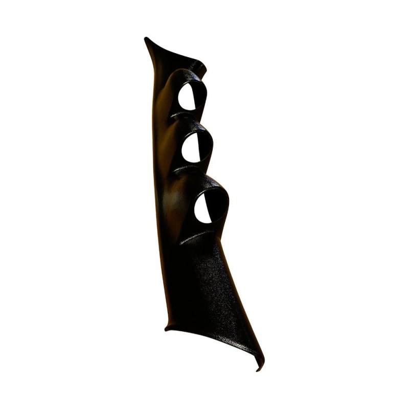FR SPORT BLOX Racing Honda Civic 96-00 A-Pillar gauge pod mount with three gauge slots, designed for easy installation and visibility.