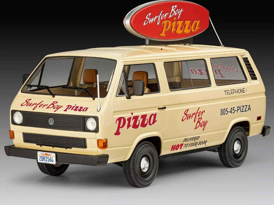 Level 3 Model Kit Argyle's Volkswagen Vanagon "Surfer Boy Pizza" Van "Stranger Things" (2016-Current) TV Series 1/25 Scale Model by Revell