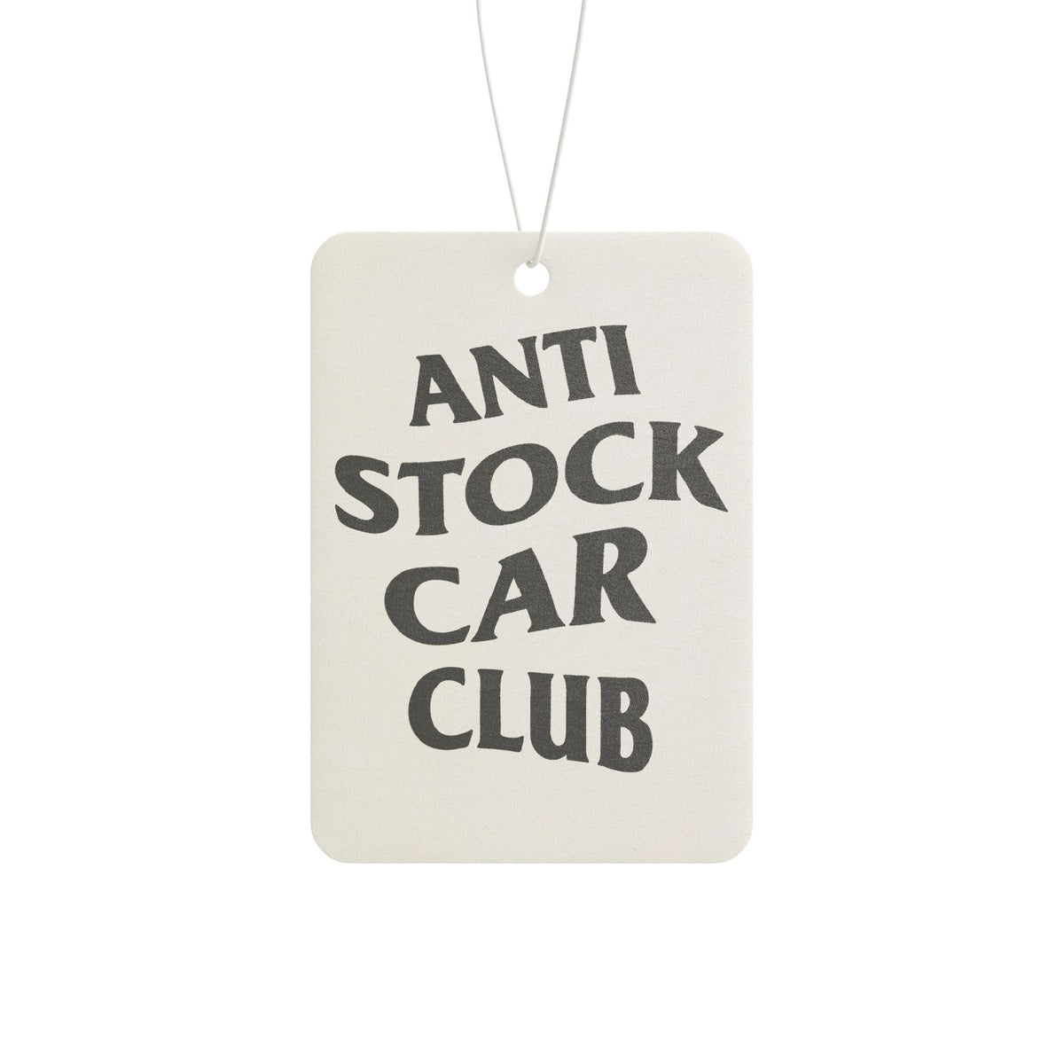Printify Anti Stock Car Club air freshener accessory featuring a sleek design for car interior freshness.