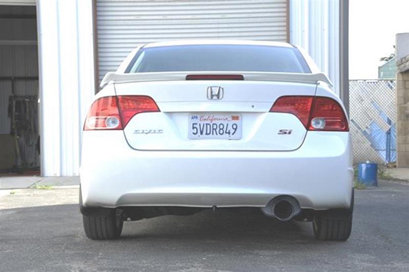 FR SPORT HKS 07-09 Civic Si Sedan sport exhaust tail pipe tip in titanium finish, showcasing sleek design and branding.