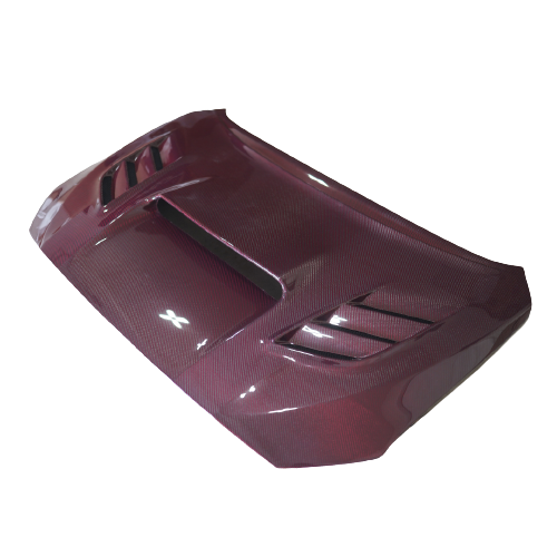 JDMuscle [15-21 WRX/STI] Carbon Fiber Hood V2 w/ Heat Extract - Evergreen Kings