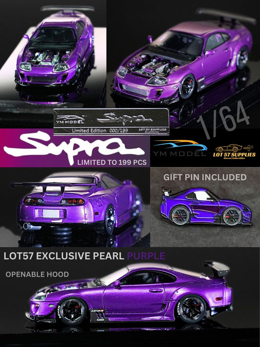 YM Model x Lot 57 Toyota Supra JZA80 1:64 - Evergreen Kings
