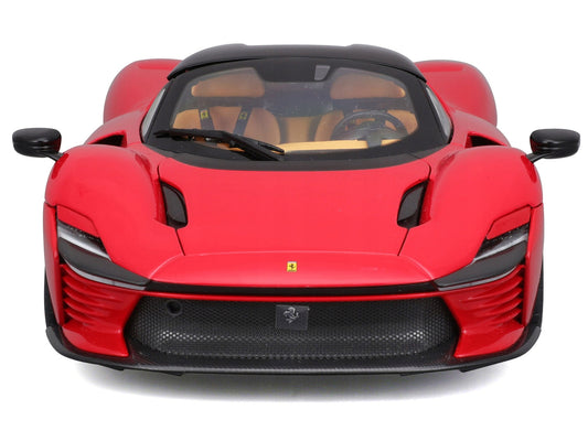 Ferrari Daytona SP3 Red with Black Top "Signature Series" 1/18 Diecast Model Car by Bburago