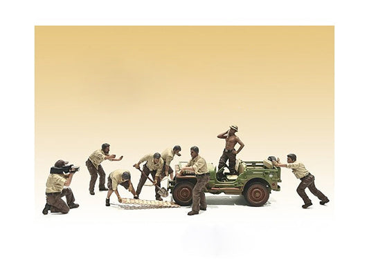 1:18 SCALE GARAGE FIGURE SET – 8 PCS MECHANIC SCENE