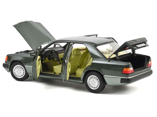 1990 Mercedes-Benz 230 E Night Green Metallic with Green Interior 1/18 Diecast Model Car by Norev