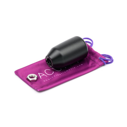 A satin black ACUITY ESCO-T5 5-speed shift knob with M10 x 1.5 threading, designed for automotive gear shifters.