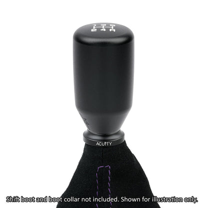 Satin black ACUITY ESCO-T5 5-speed shift knob with M10 x 1.5 threading from Prestige Auto Lab, designed for manual transmission cars.