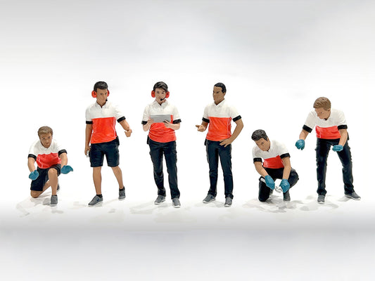 "Race Crew" 6 piece Figure Set for 1/18 scale models by American Diorama