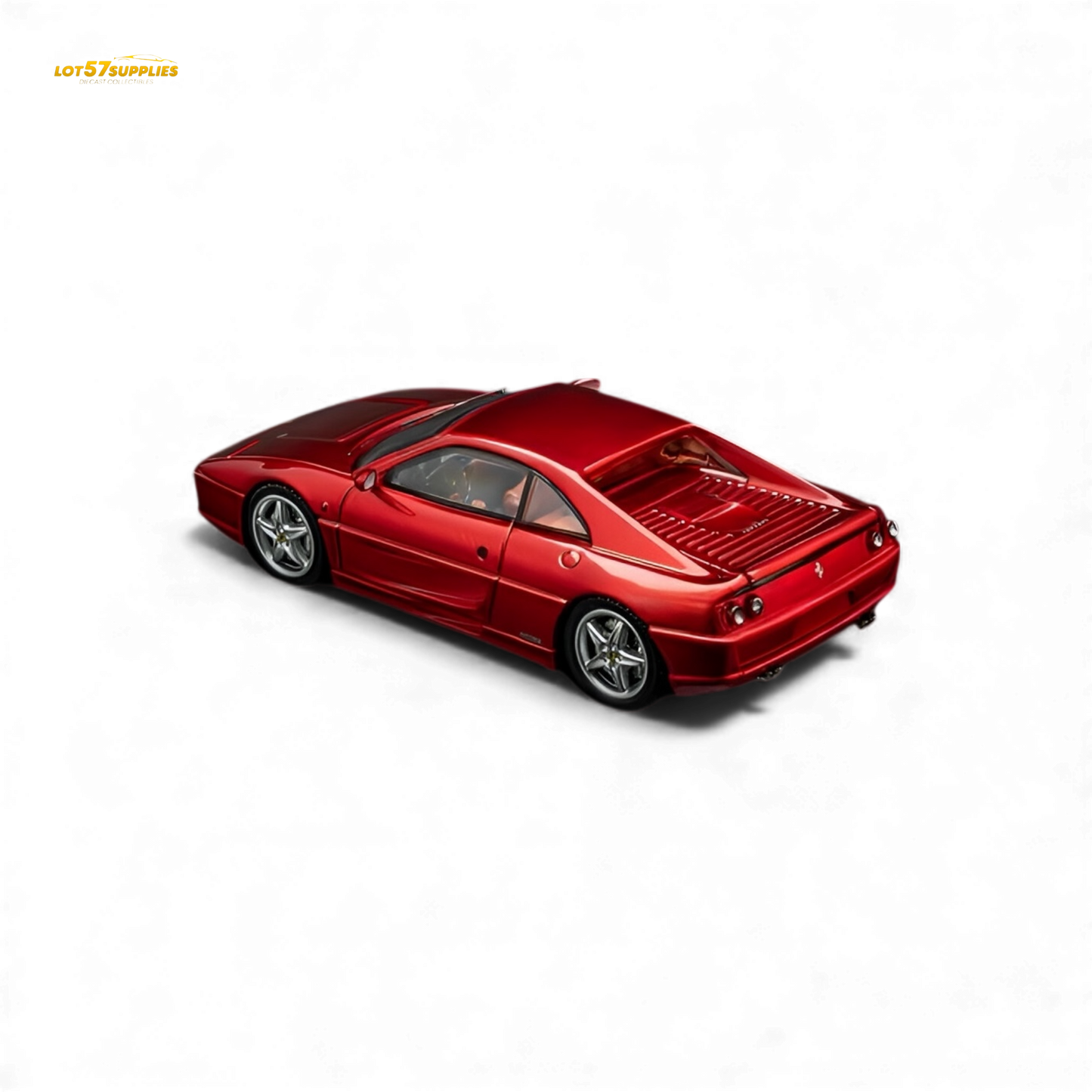 Pre-order TPC Ferrari F355 Challenge diecast model in metallic red, 1:64 scale by Lot57Supplies Diecast Shop.