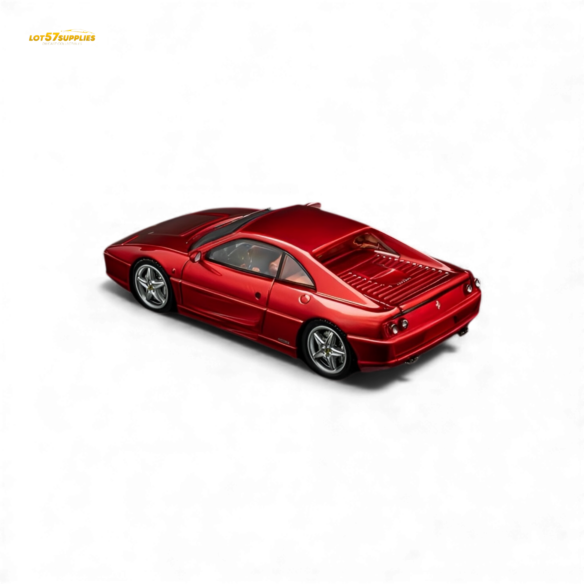 Pre-order TPC Ferrari F355 Challenge diecast model in metallic red, 1:64 scale by Lot57Supplies Diecast Shop.