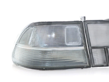 Set of four clear rear tail lights for 1996-2000 Honda Civic 2-door coupe, made by DEPO, designed for JDM-style upgrade.