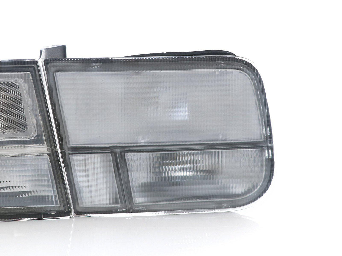 Set of four clear rear tail lights for 1996-2000 Honda Civic 2-door coupe by DEPO, designed for JDM style and optimal visibility.
