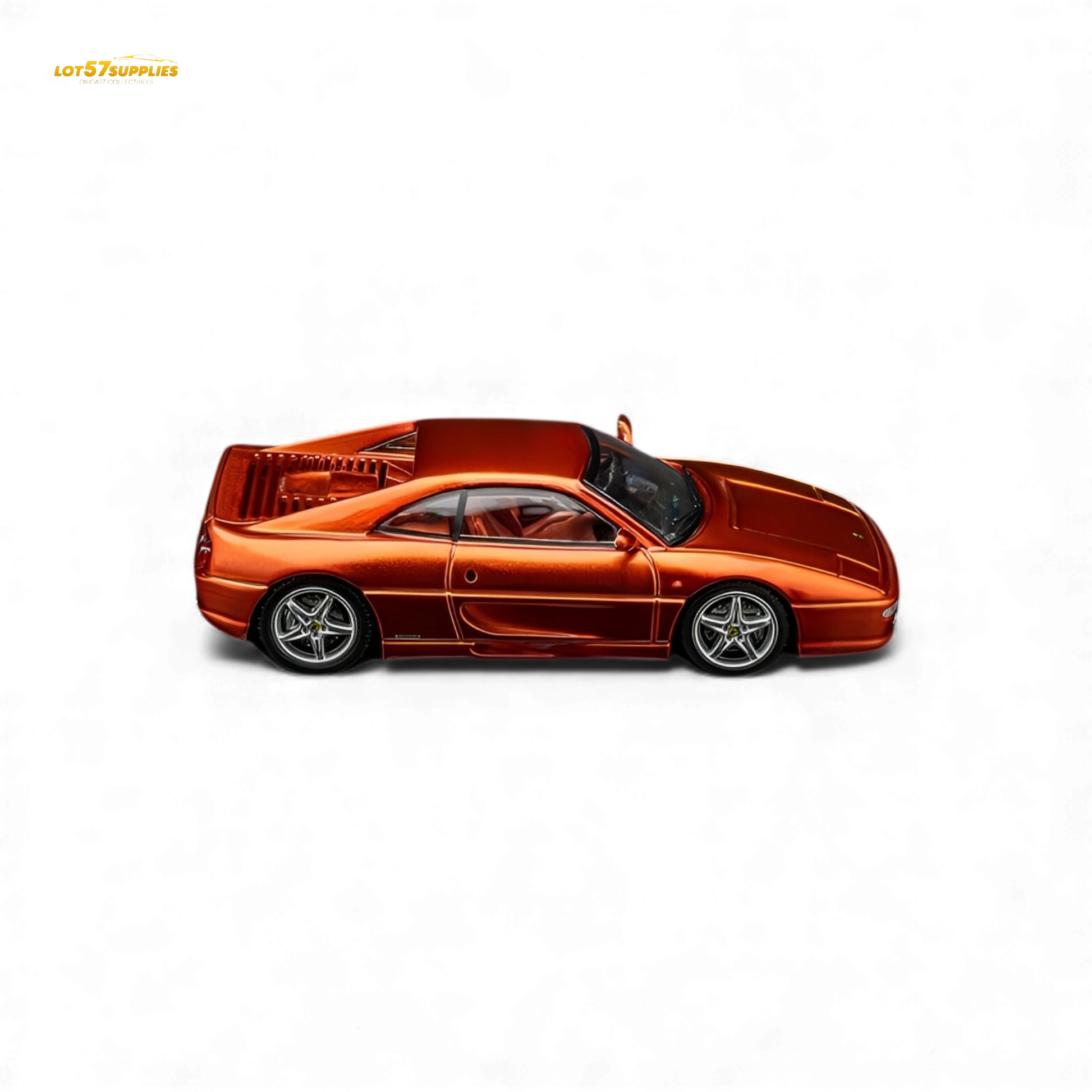 Pre-order TPC Ferrari F355 Challenge diecast model in metallic orange, 1:64 scale by Lot57Supplies Diecast Shop.