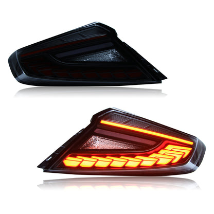 OLM Phantom-Spec LED taillights with clear lens and red optics for 2022+ Subaru WRX rear lighting system