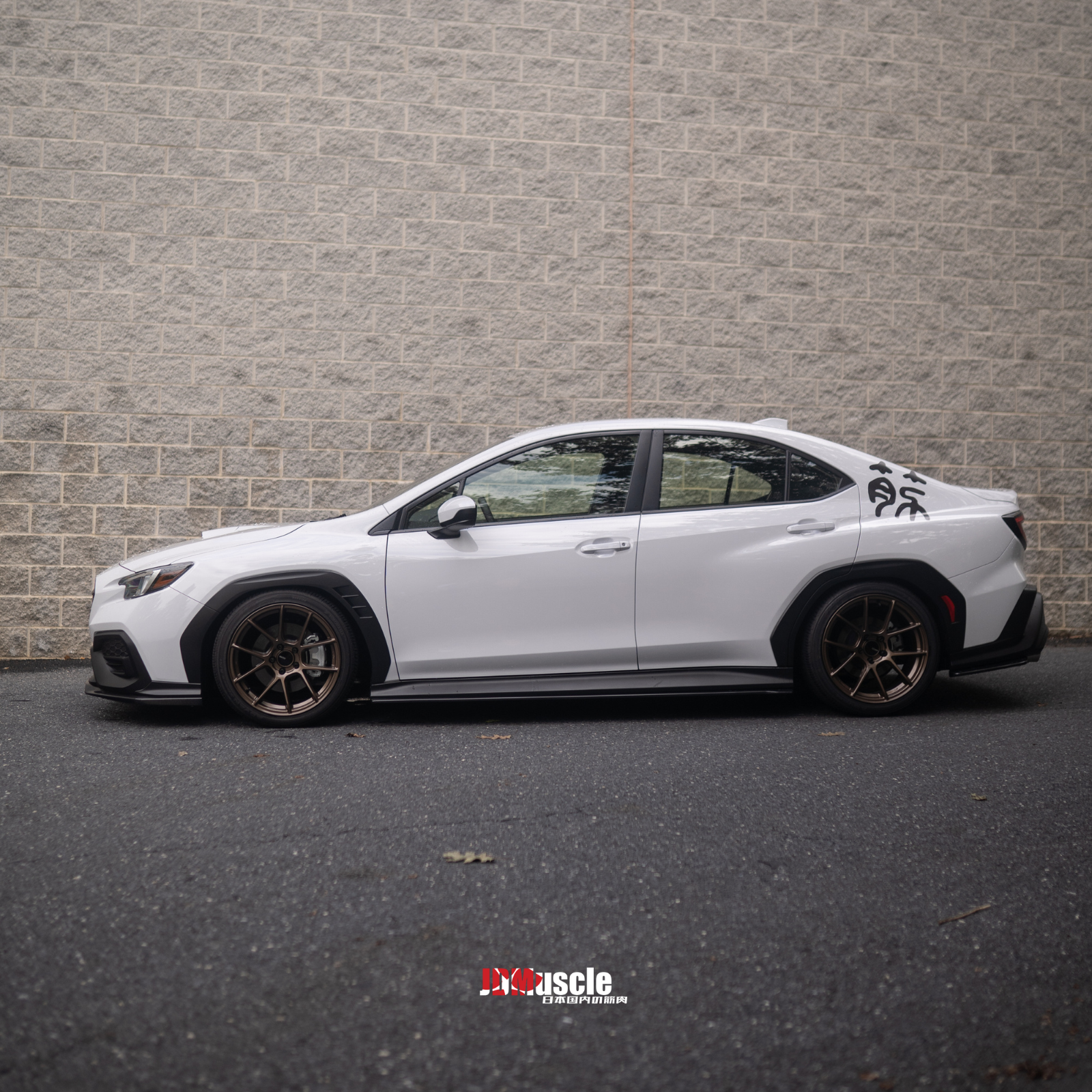 JDMuscle carbon fiber rear spats for 2022-2025 Subaru WRX, OE+ style rear lips enhancing aerodynamics and sporty look.