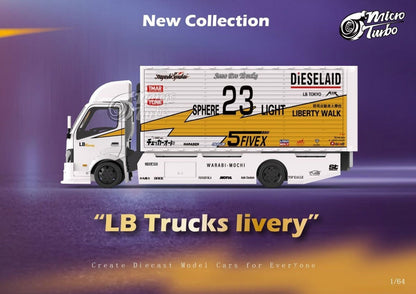 Hino 300 MicroTurbo LBWK silhouette lighting diecast truck model in 1:64 scale by Lot57Supplies Diecast Shop.