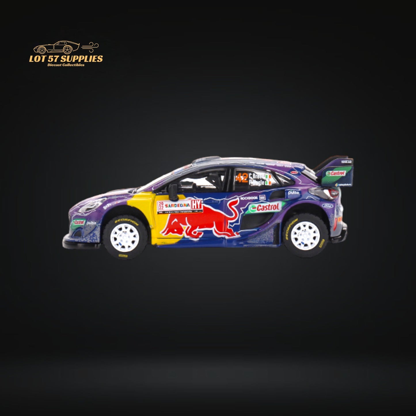 Mini-GT Ford Puma Rally1 #42 M-Sport Ford WRT 2022 1:64 - Evergreen Kings