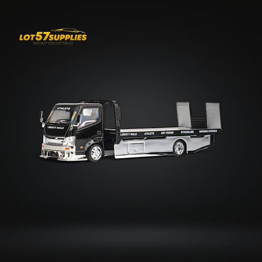 MicroTurbo HINO 300 Custom Flatbed Truck 1:64 - Evergreen Kings