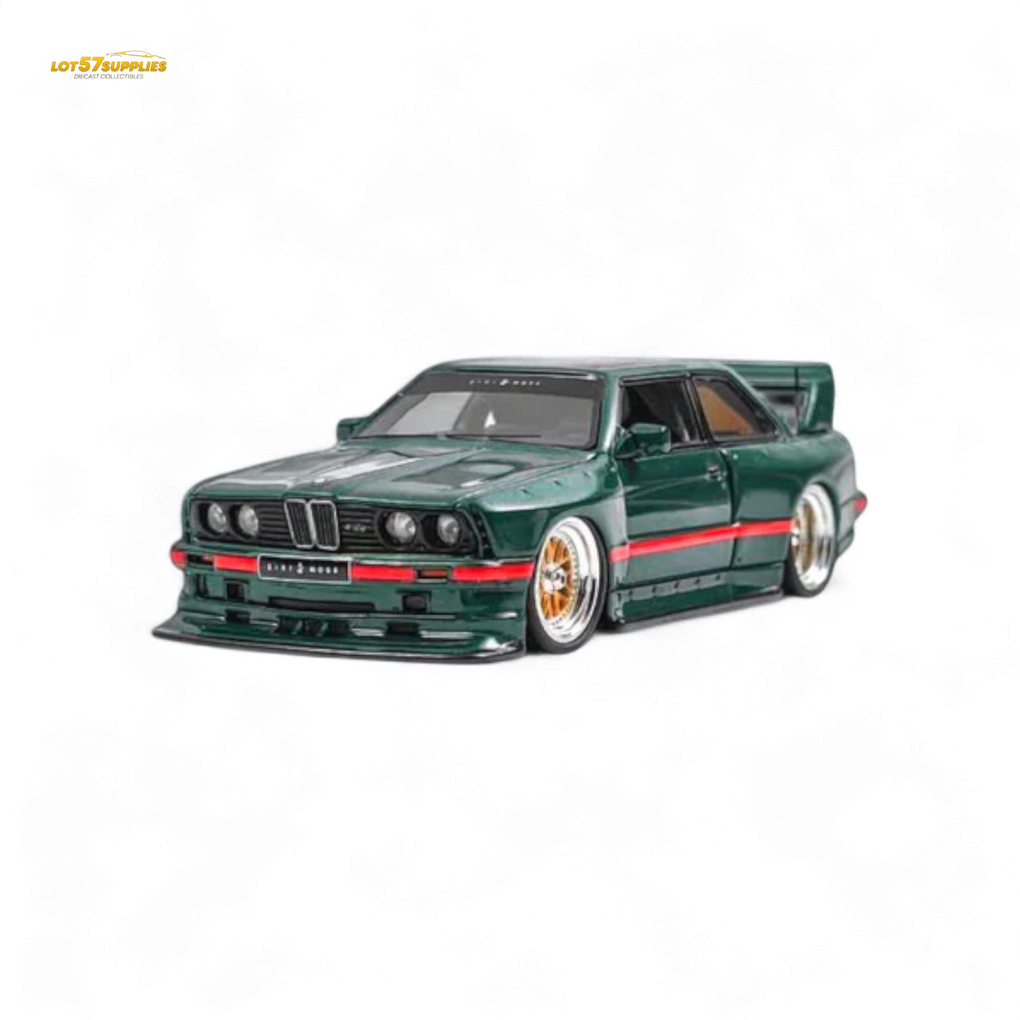 NA BMW E30 Wide-Body Green 1:64 - Evergreen Kings