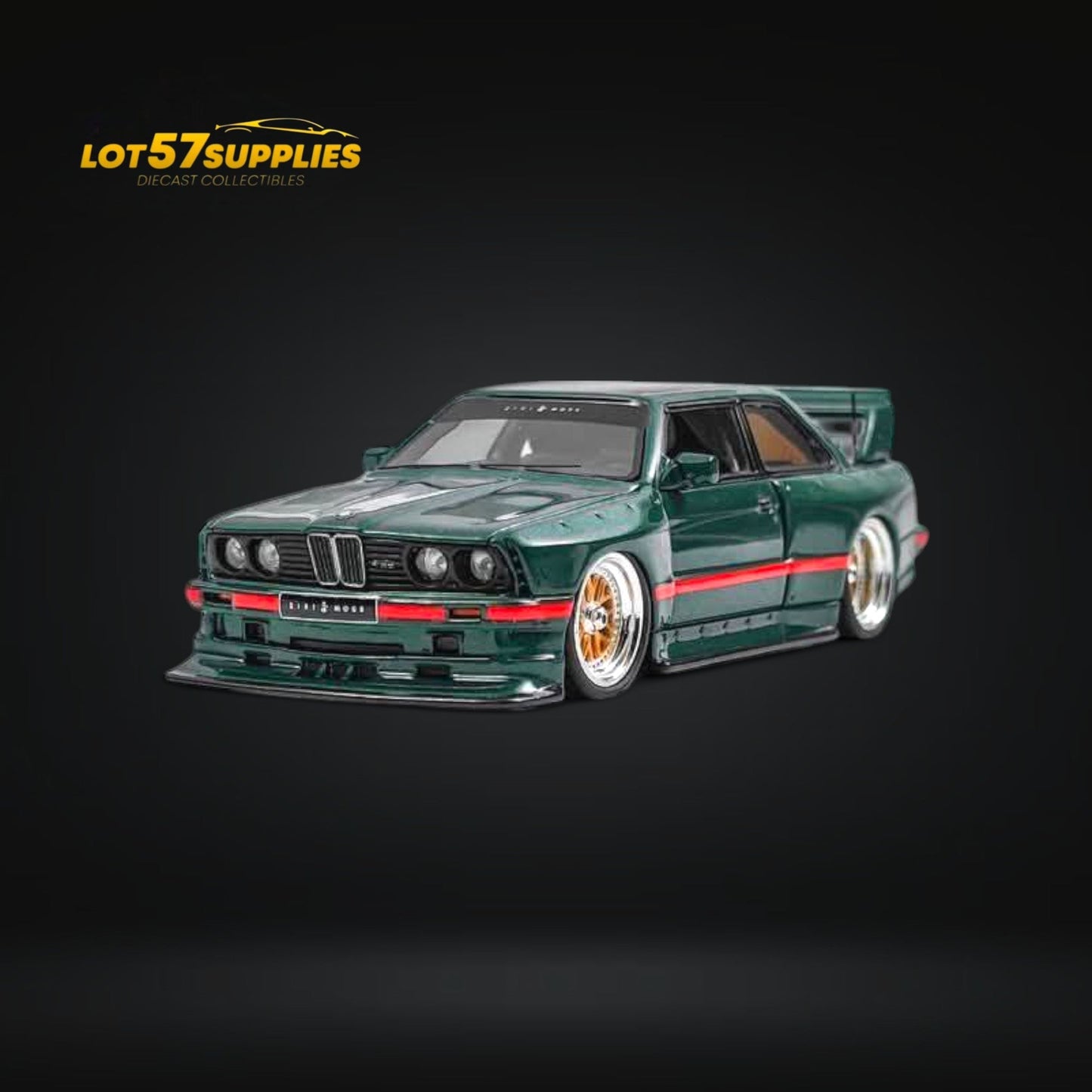 NA BMW E30 Wide-Body Green 1:64 - Evergreen Kings