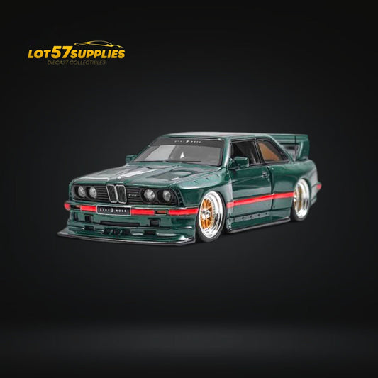 NA BMW E30 Wide-Body Green 1:64 - Evergreen Kings