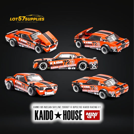 Mini-GT x KAIDO Nissan Skyline 2000GT-R (KPGC10) Kaido Racing V1 1:64 - Evergreen Kings