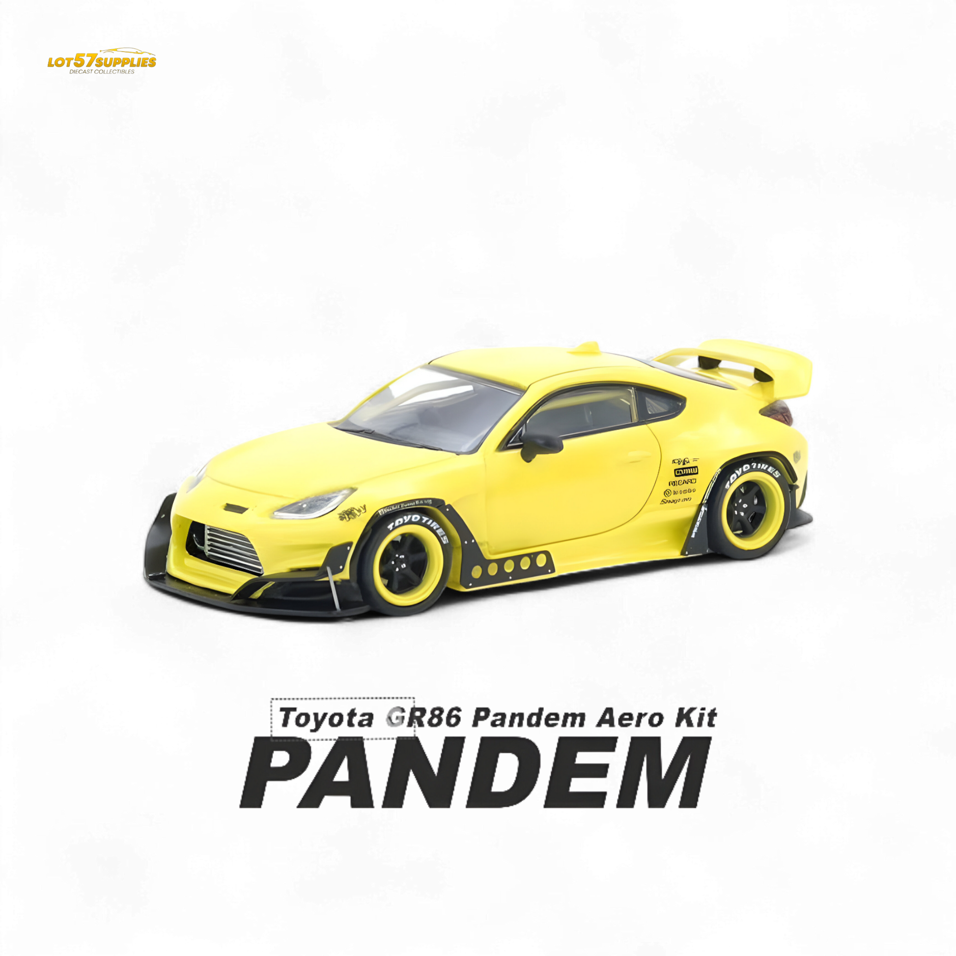 INNO64 Toyota GR86 Pandem Yellow 1:64 - Evergreen Kings