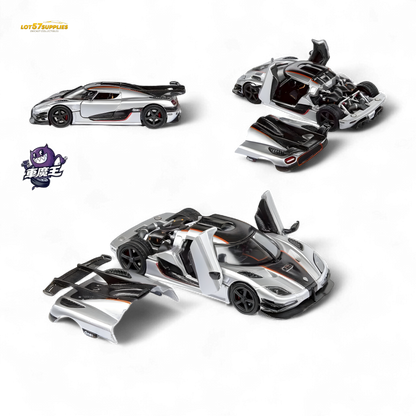Demon King Agera ONE:1 Silver 1:64 - Evergreen Kings