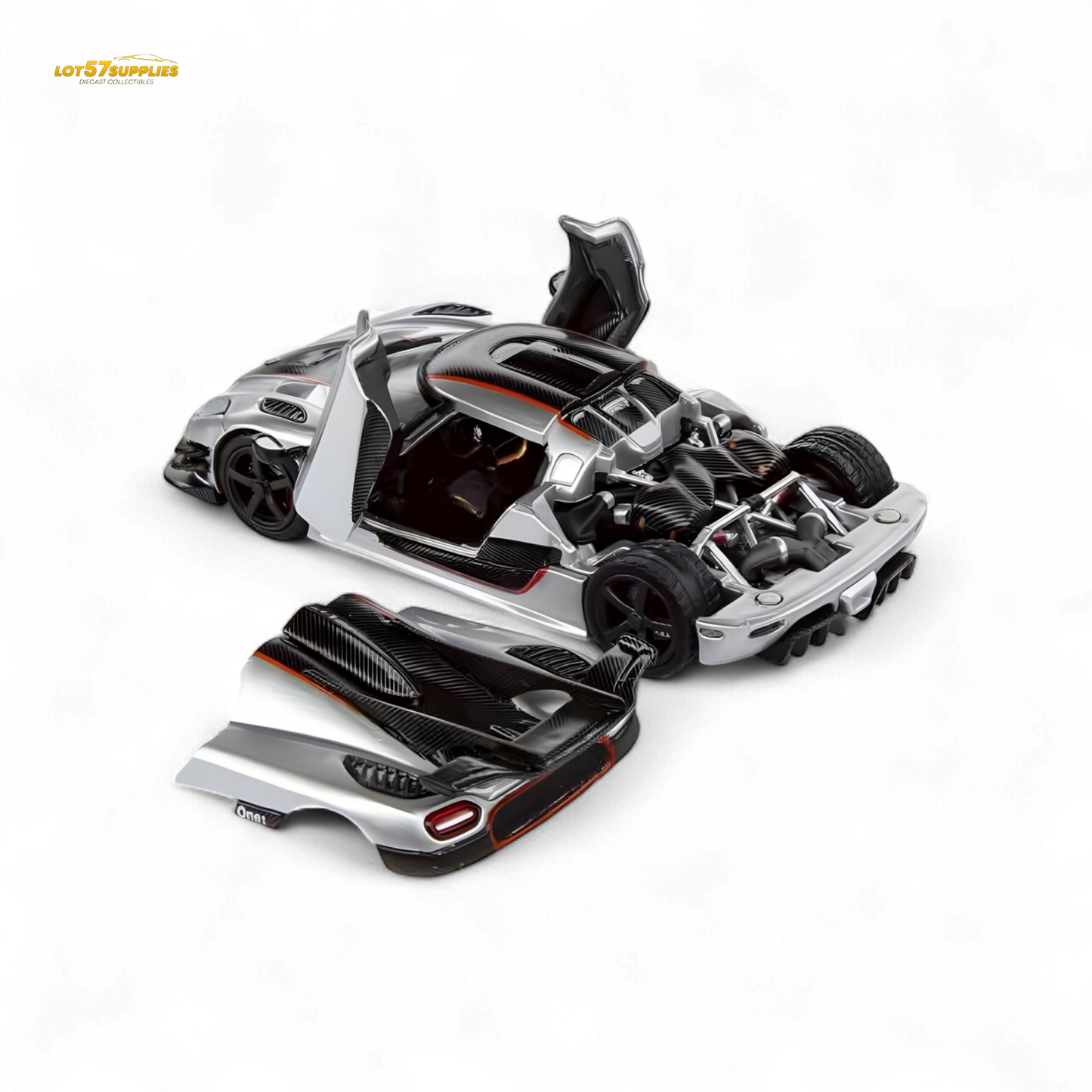 Demon King Agera ONE:1 Silver 1:64 - Evergreen Kings