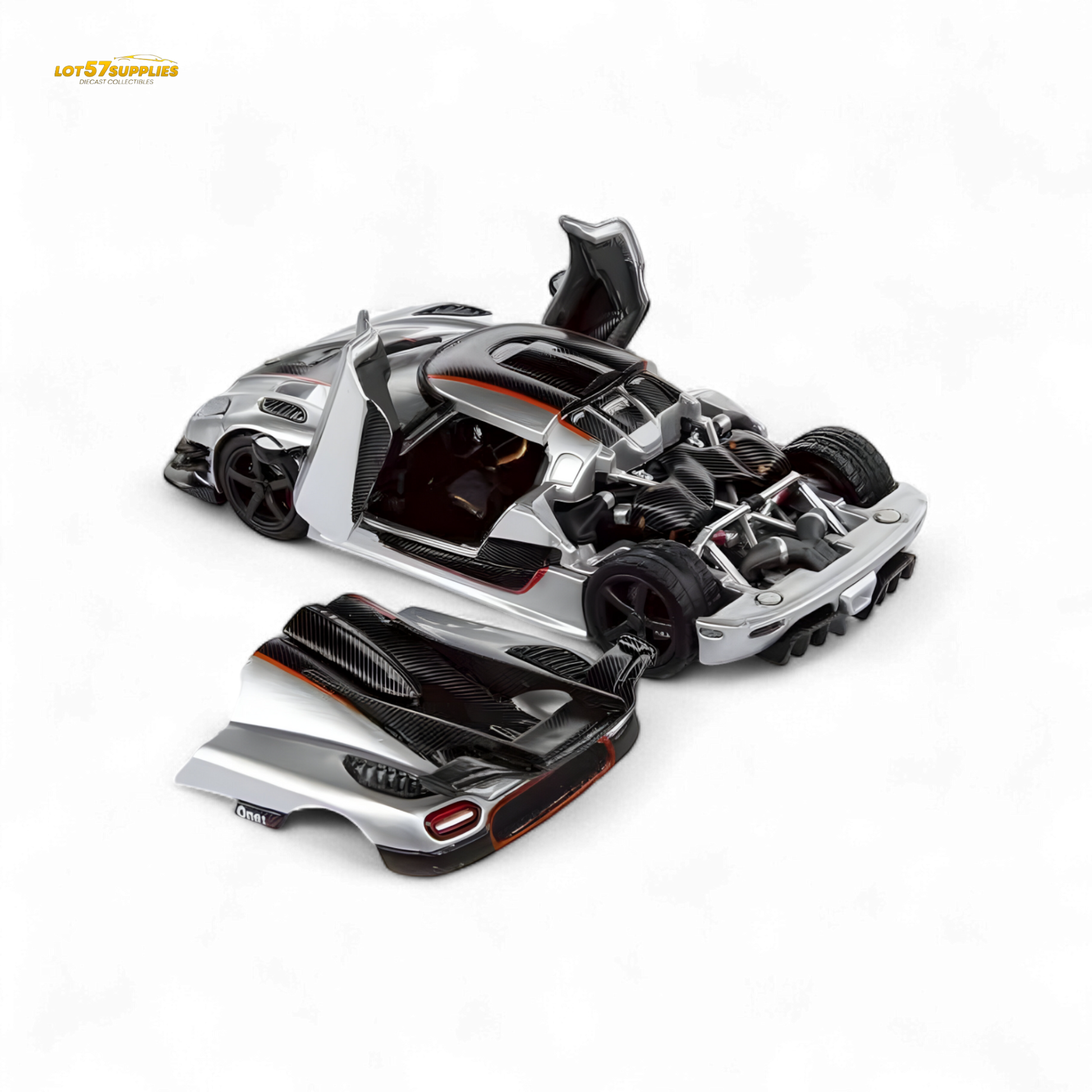 Demon King Agera ONE:1 Silver 1:64 - Evergreen Kings