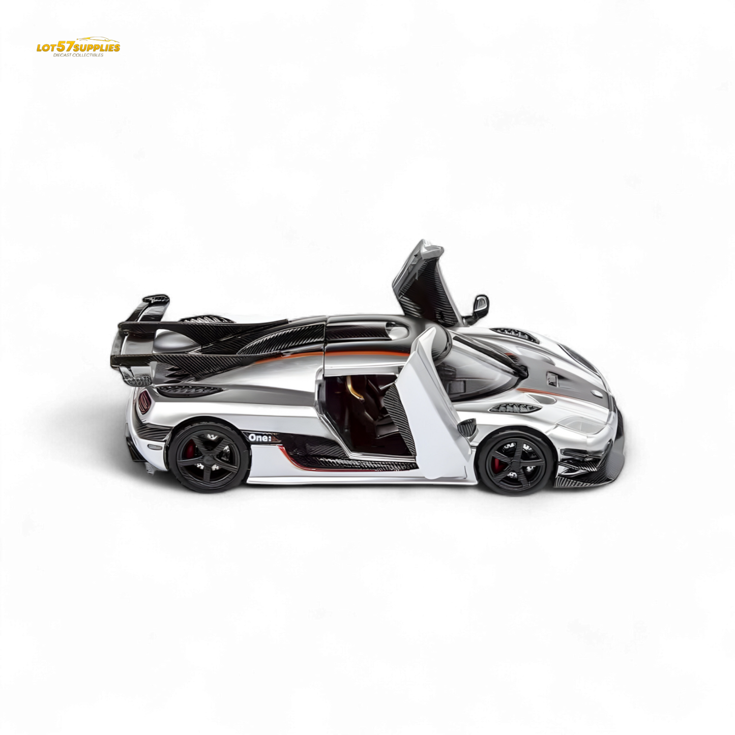 Demon King Agera ONE:1 Silver 1:64 - Evergreen Kings