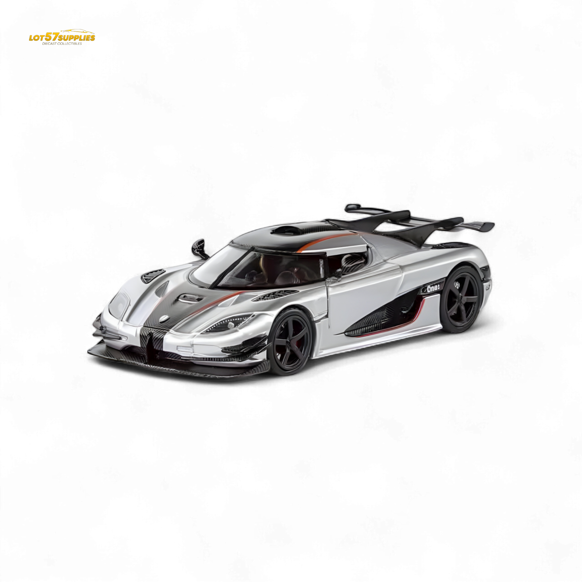 Demon King Agera ONE:1 Silver 1:64 - Evergreen Kings