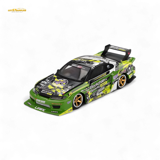 Mini GT Nissan LB-Super Silhouette S15 SILVIA #555 V2 2024 Formula Drift Japan - Evergreen Kings