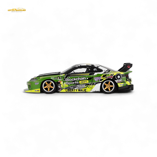 Mini GT Nissan LB-Super Silhouette S15 SILVIA #555 V2 2024 Formula Drift Japan - Evergreen Kings
