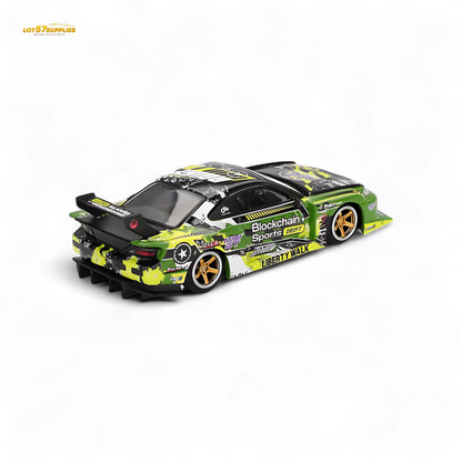Mini GT Nissan LB-Super Silhouette S15 SILVIA #555 V2 2024 Formula Drift Japan - Evergreen Kings