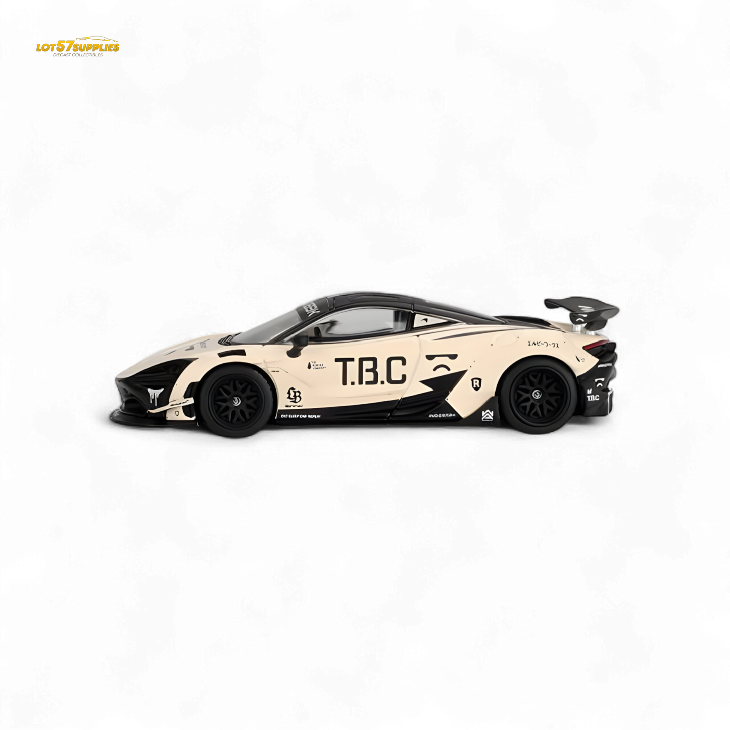 Mini GT McLaren 720S LB★Works diecast model in 1:64 scale, detailed blue McLaren sports car with LB★Works design
