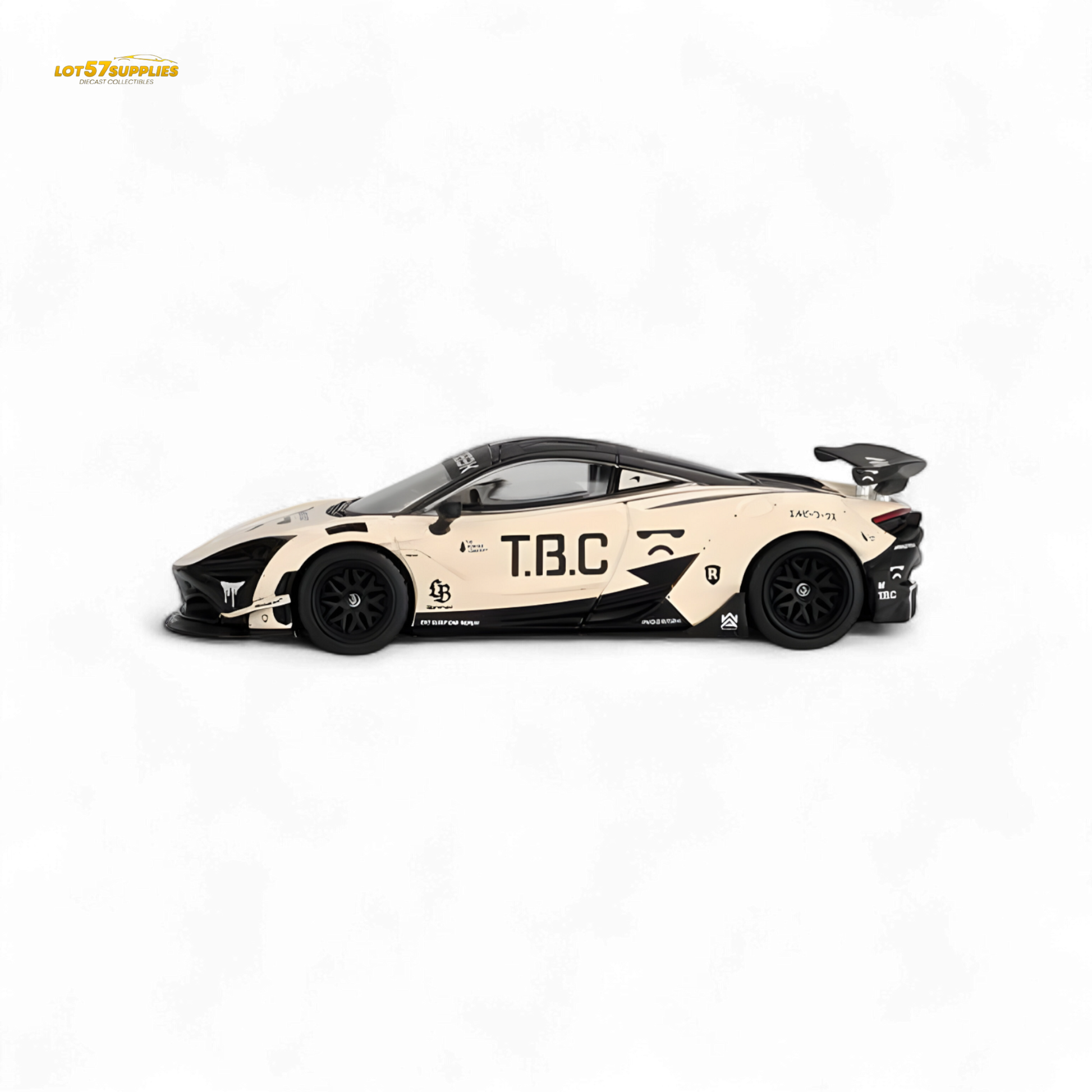 Mini GT McLaren 720S LB★Works diecast model in 1:64 scale, detailed blue McLaren sports car with LB★Works design
