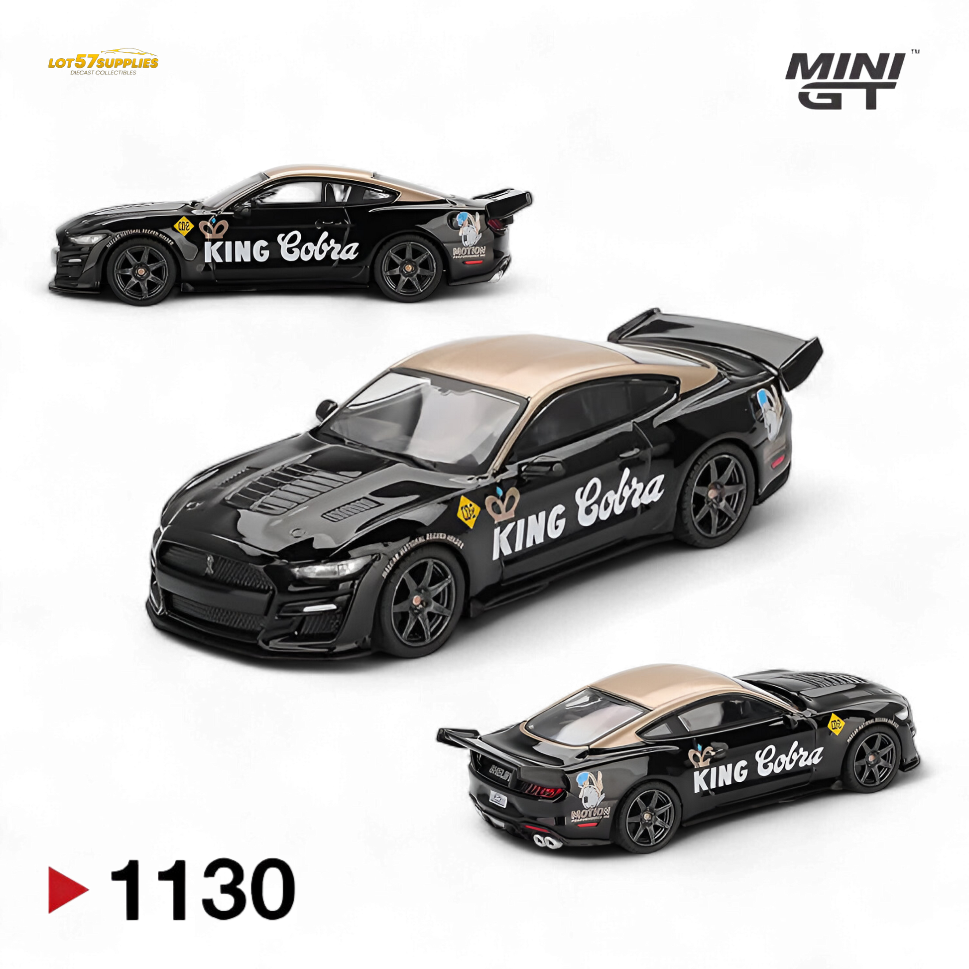 Mini-GT Shelby GT500 Dragon Snake Concept diecast car in 1:64 scale, detailed model by Lot57Supplies Diecast Shop.