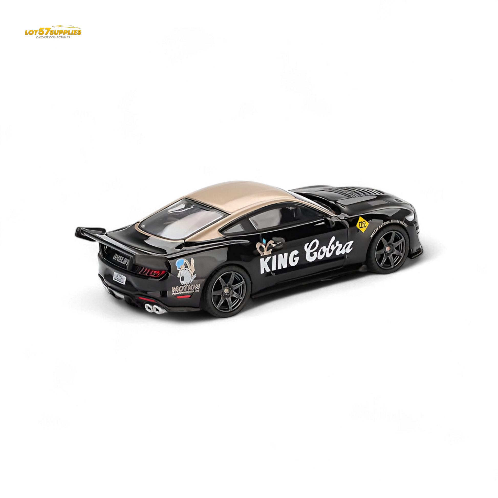 Mini-GT Shelby GT500 Dragon Snake concept diecast model in 1:64 scale, featuring detailed Shelby design and vibrant paintwork.