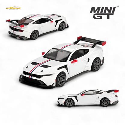 MiniGT Ford Mustang GTD Spirit of America diecast model in 1:64 scale, detailed Ford car replica from Lot57Supplies Diecast Shop