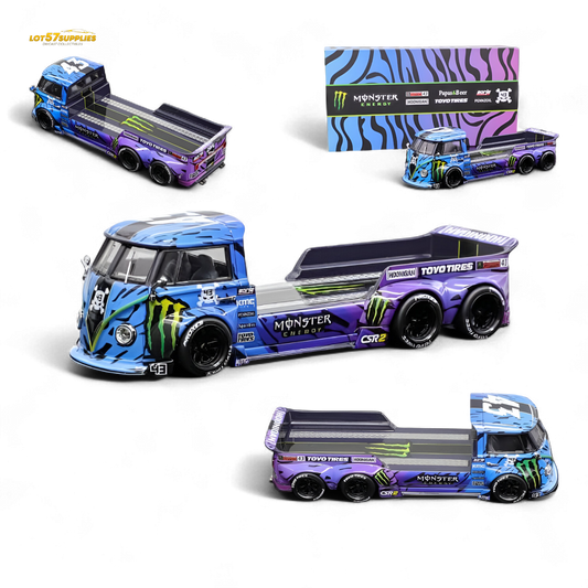 Liberty 64 VW Trailer - Monster Livery 1:64 - Evergreen Kings