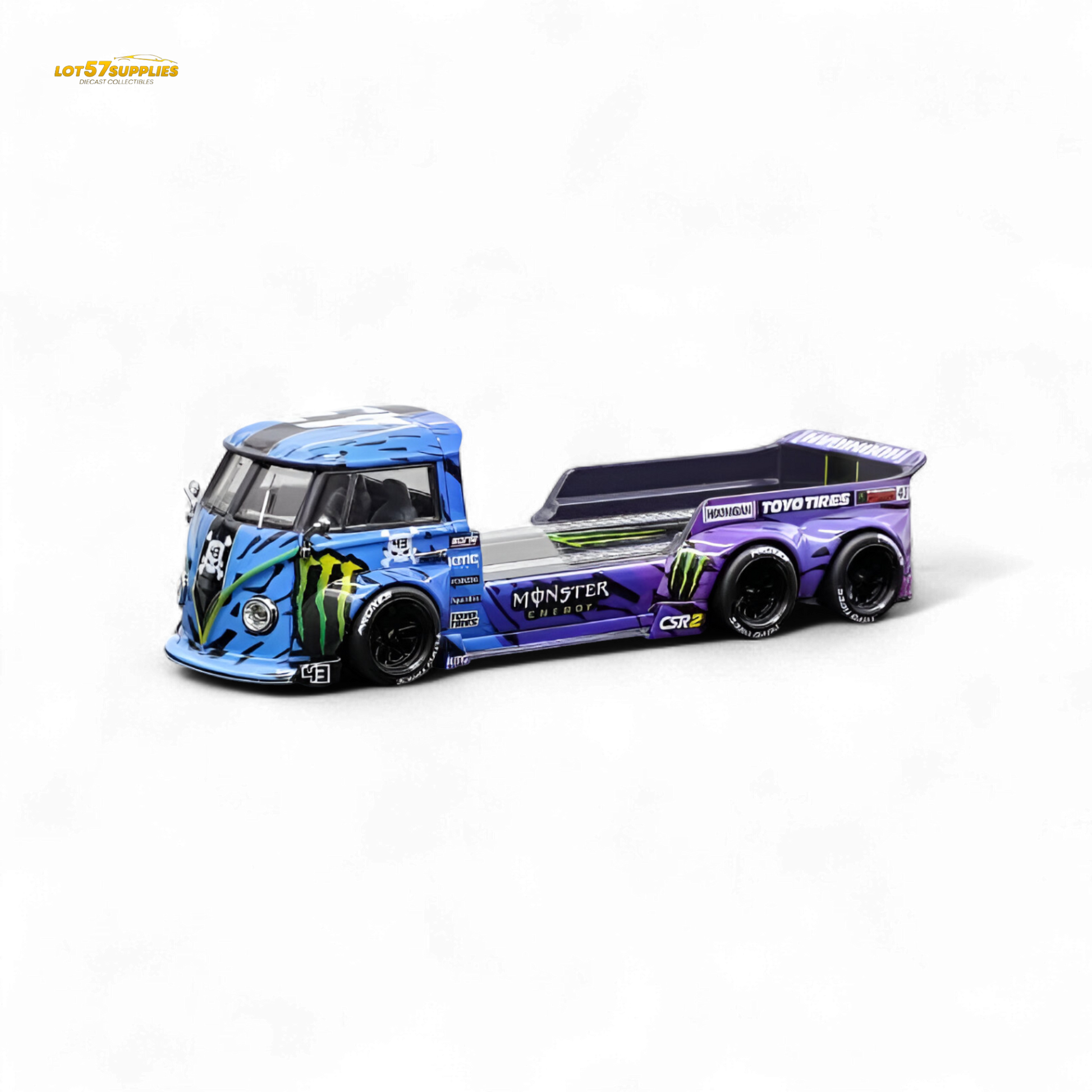 Liberty 64 VW Trailer - Monster Livery 1:64 - Evergreen Kings