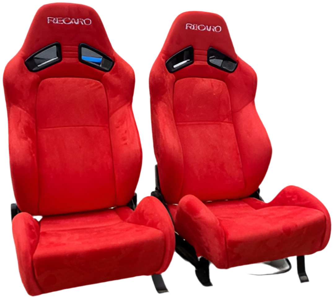 Speedzone Performance LLC Racing seats, 2nd Option Racing 1052 Race Master seats, black with red accents, lightweight and supportive design.