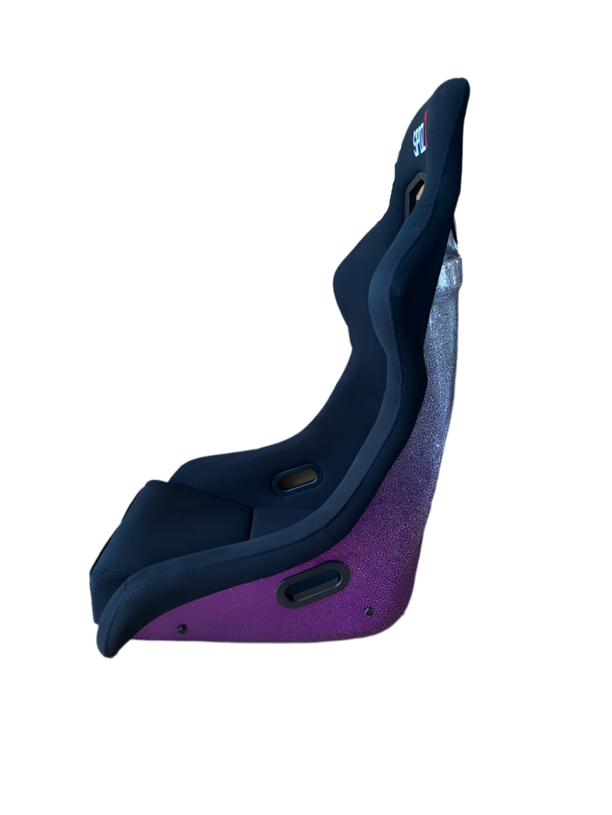 Speedzone Performance LLC SPDZ1 XL Legend Series color shift bucket seat with contoured design and vibrant color accents.