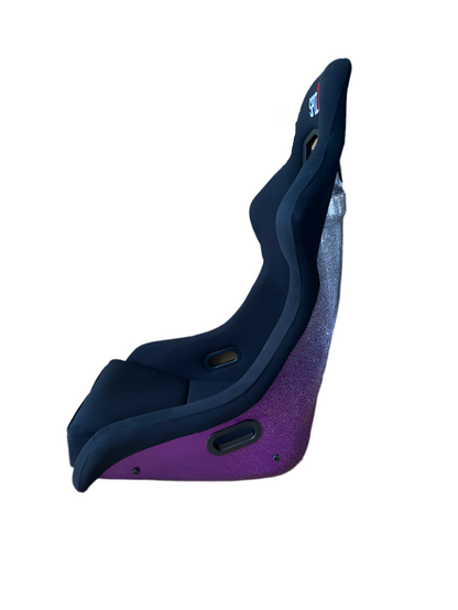 Speedzone Performance LLC SPDZ1 XL Legend Series color shift bucket seat with contoured design and vibrant color accents.